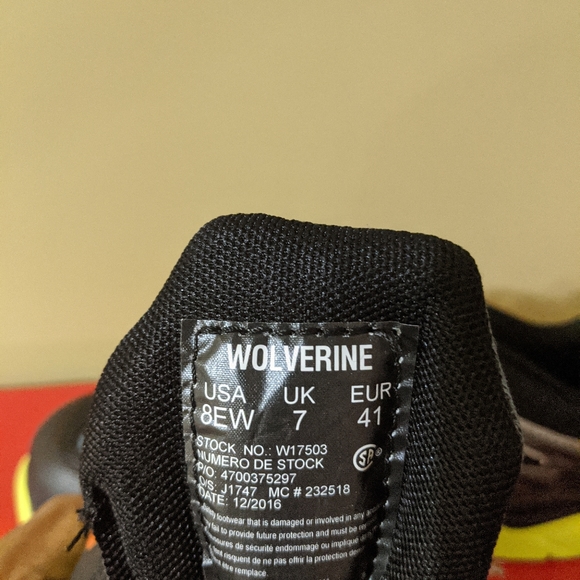 Wolverine Shock Resistant Steel Toe Shoes - Picture 8 of 8